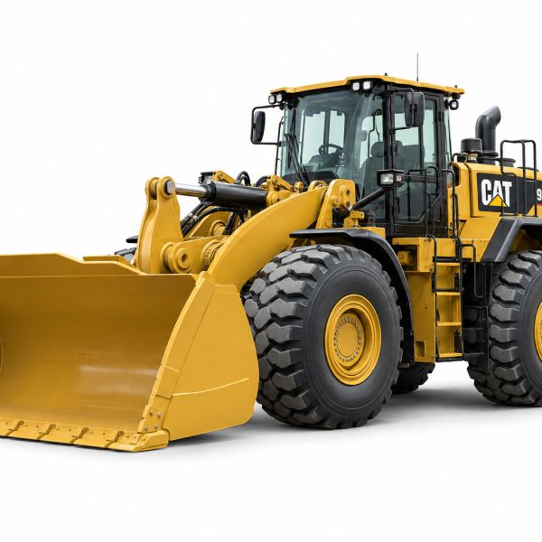 Cargadora CAT 980 con balde de carga
